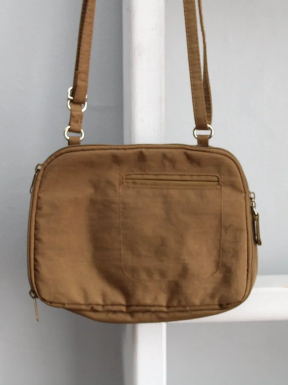 MultiSac Vintage Y2K Brown Nylon Utility Gorpcore Crossbody Bag Purse - Picture 4 of 7